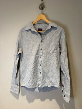 UNTUCKit Grey Soft Knit Flannel Long Sleeve Button Down Shirt Size Small